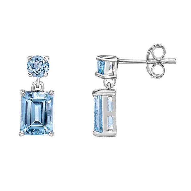 Gemminded Sterling Silver ISQA Blue Topaz Earrings, Womens Product Image