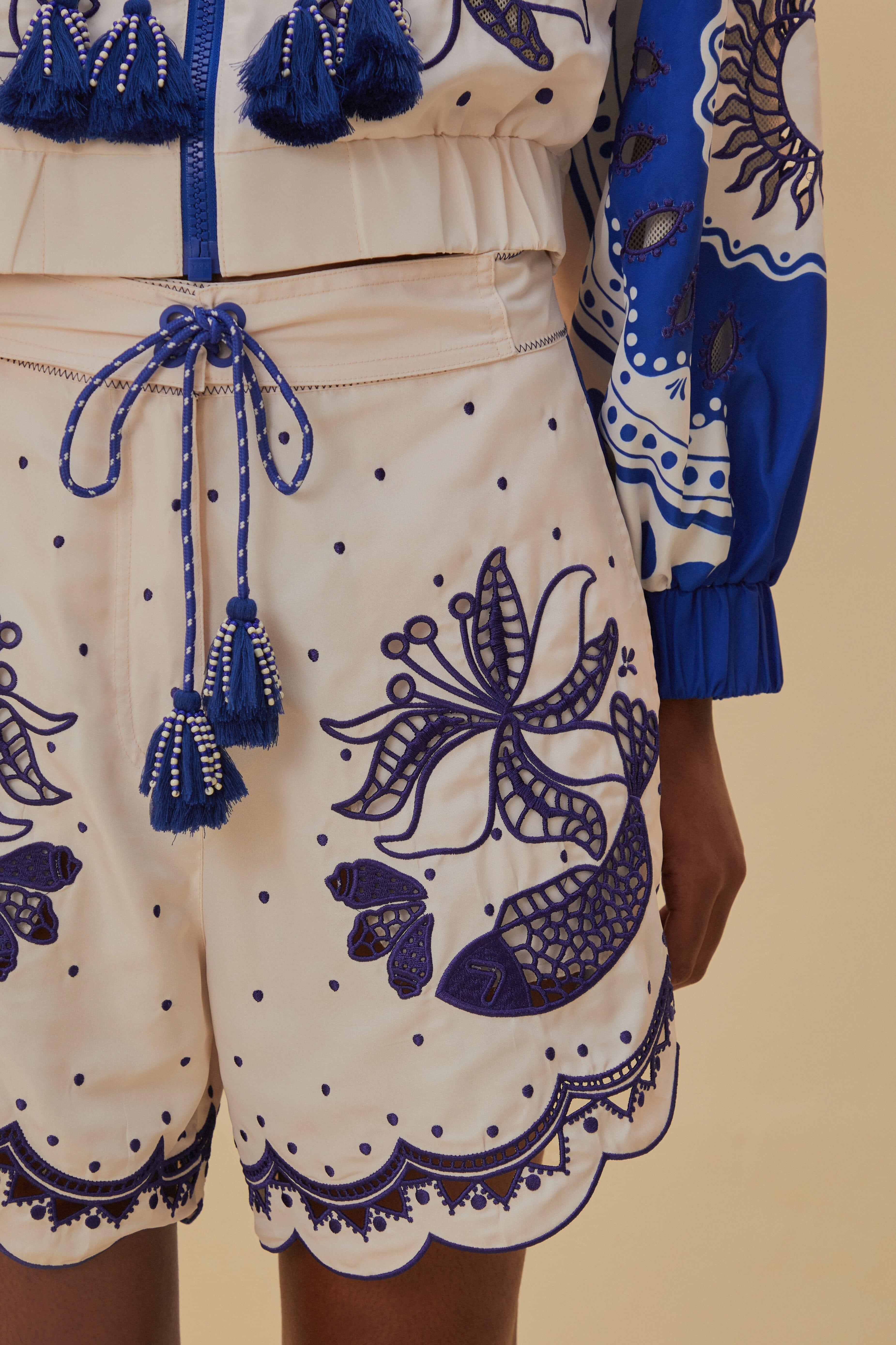 Artisanal Embroidered Shorts Product Image