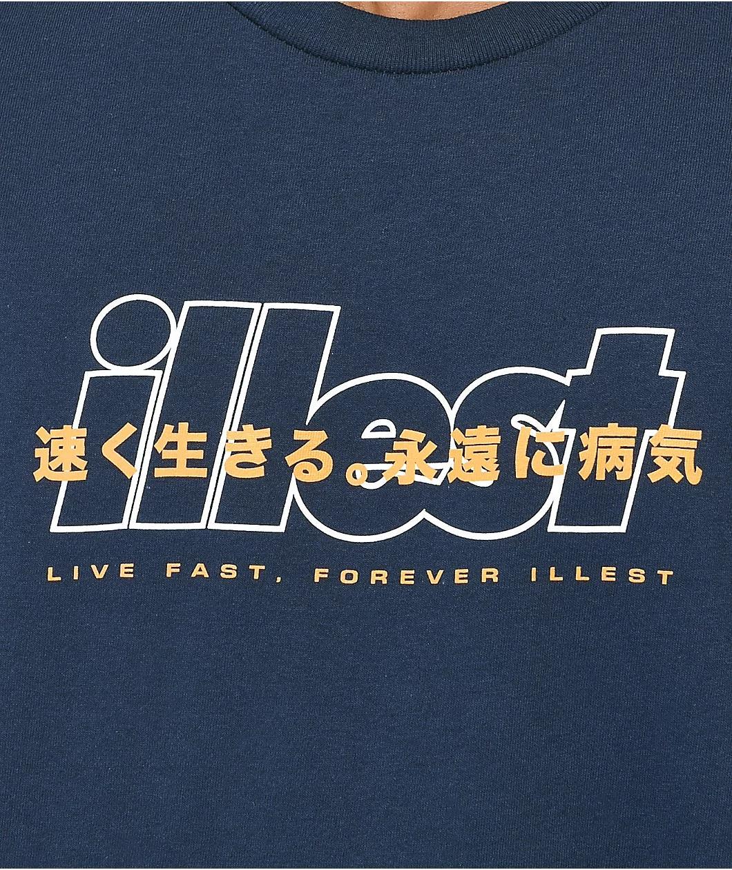 Illest Live Fast Navy T-Shirt Product Image