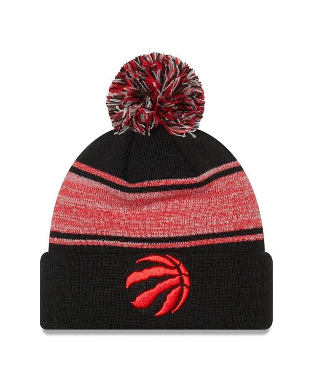 Mens New Era Black Toronto Raptors Chilled Cuffed Knit Hat with Pom Product Image