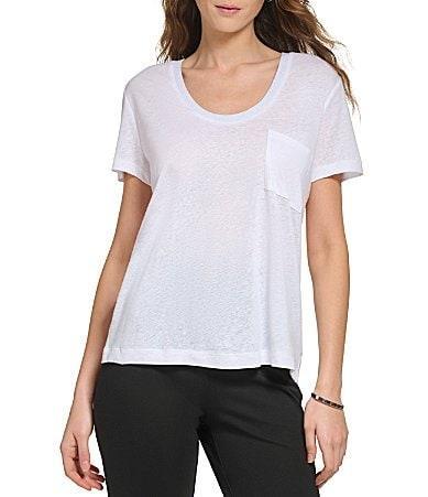 DKNY Lurex Trim T-Shirt Product Image