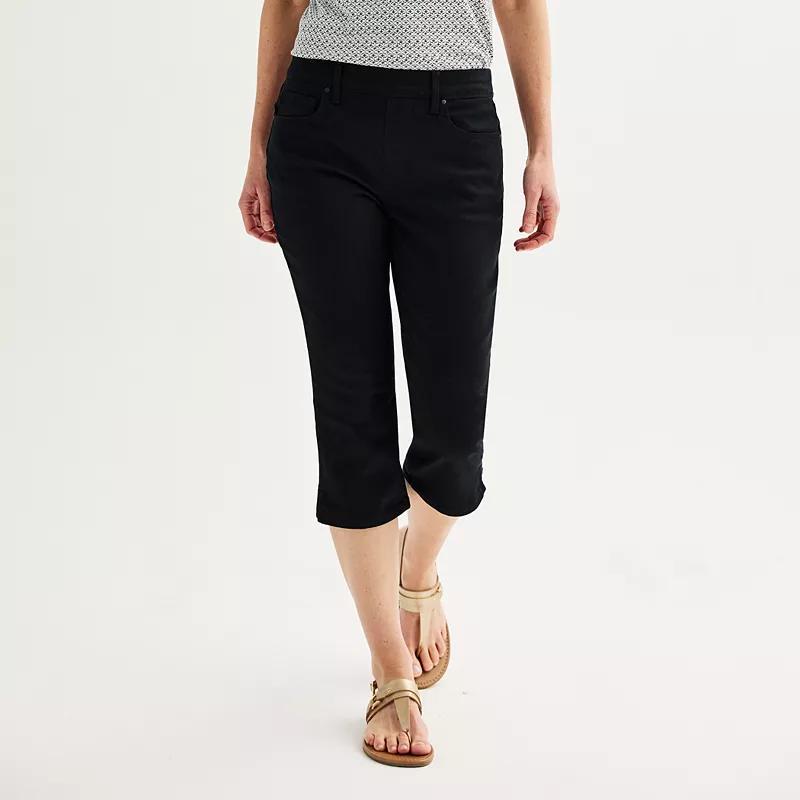 Womens Croft & Barrow Modern Pull-On Denim Capris Product Image