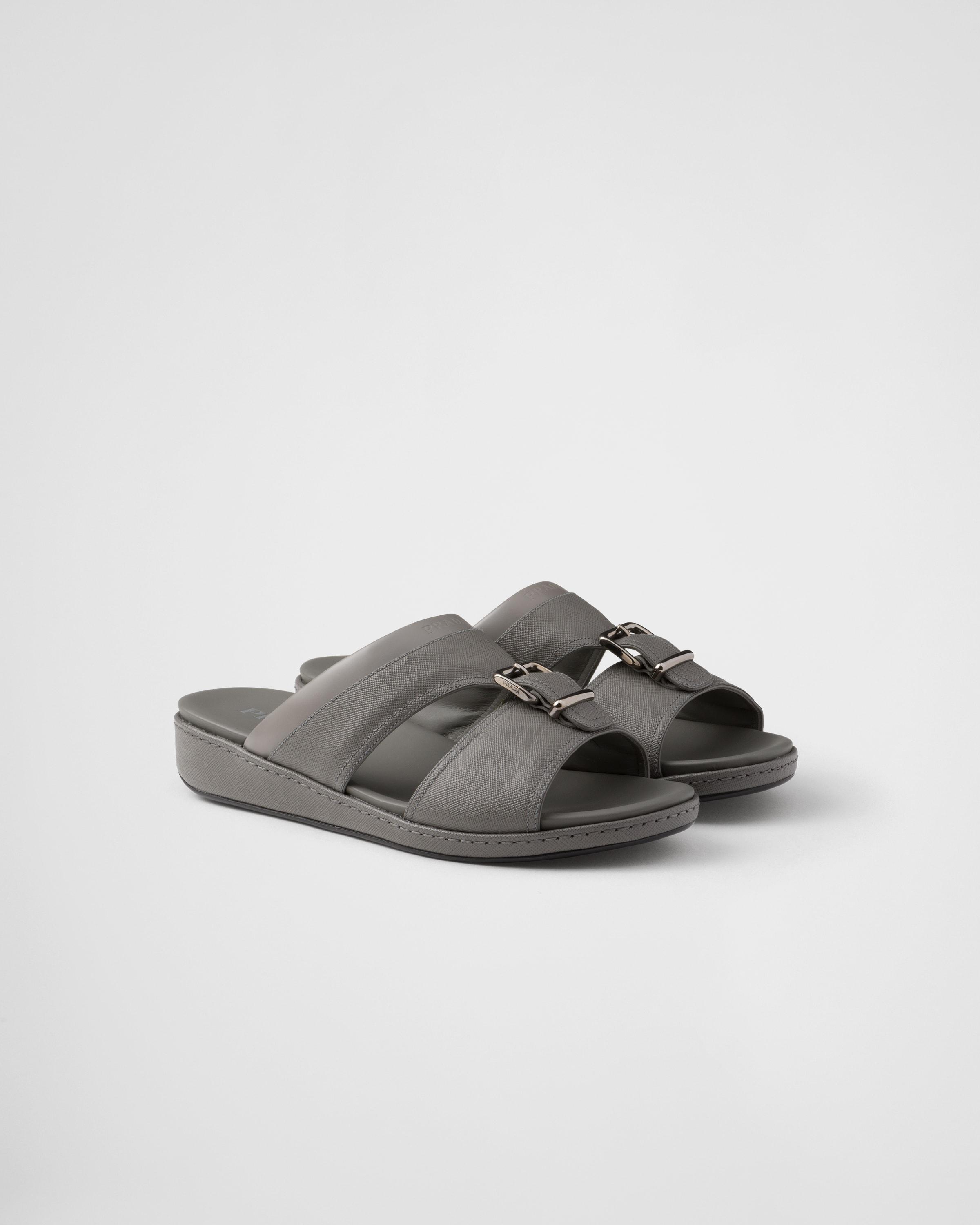 Saffiano leather sandals Product Image