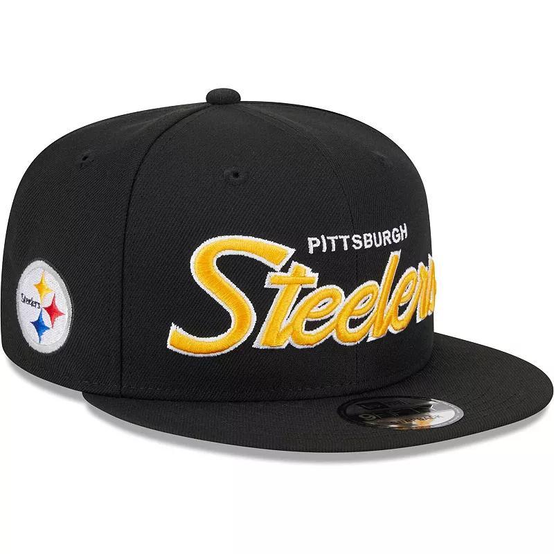 Mens New Era Pittsburgh Steelers Main Script 9FIFTY Snapback Hat Product Image