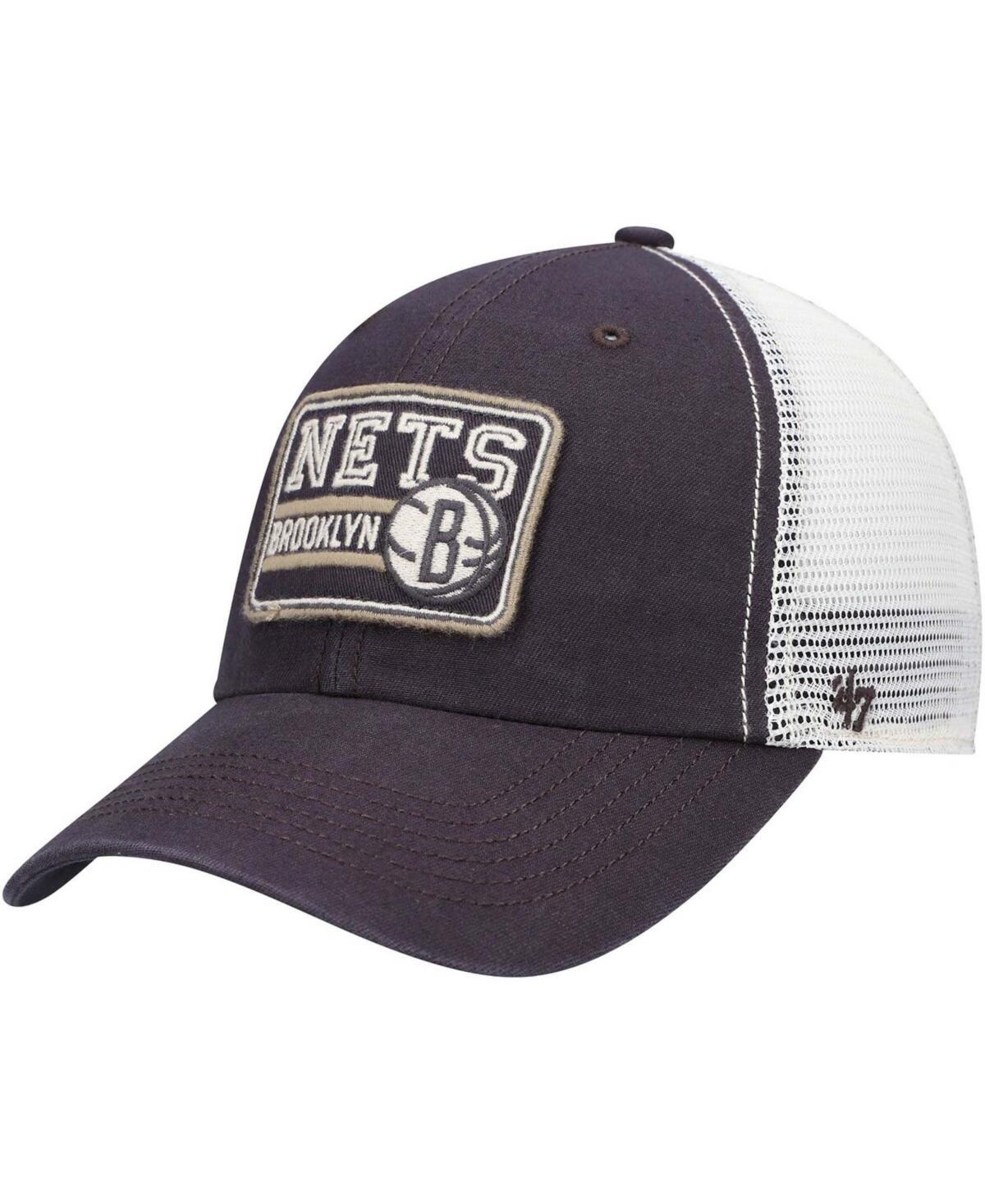 Mens Charcoal Brooklyn Nets Off Ramp Trucker Snapback Hat Product Image