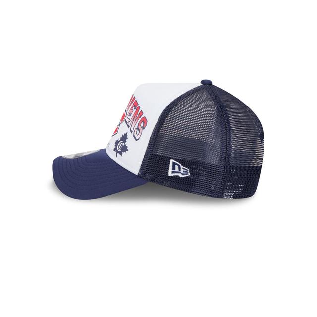 Los Angeles Angels White Crown 9FORTY A-Frame Trucker Hat Male Product Image