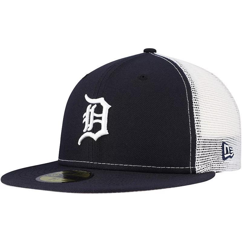 Mens New Era Detroit Tigers Team Color 59FIFTY Trucker Fitted Hat Blue Product Image