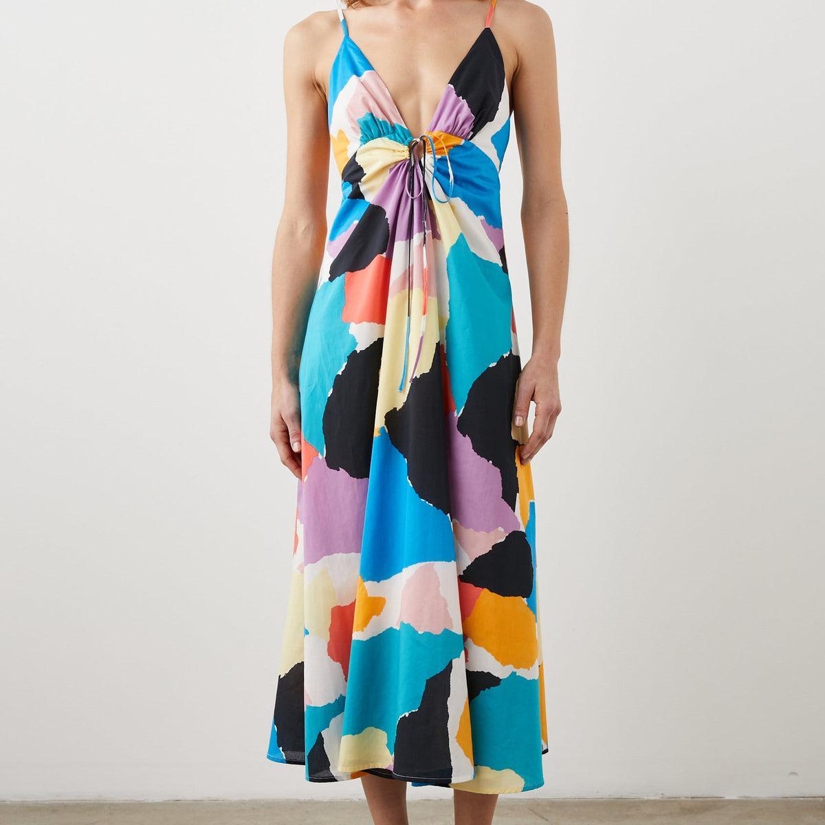 Sabina Dress-Summer Color Block Product Image