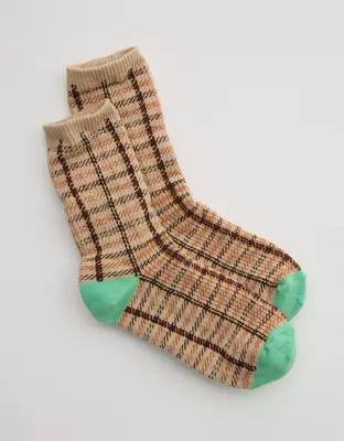 Aerie Ribbed Cotton Crew Socks Product Image