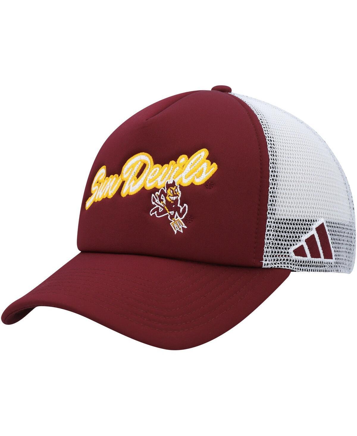 Mens adidas Maroon Arizona State Sun Devils Script Trucker Snapback Hat Product Image