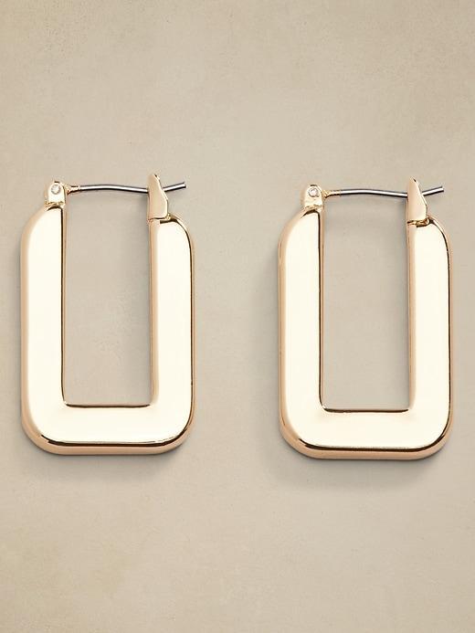 Squared Hoop Earrings Product Image