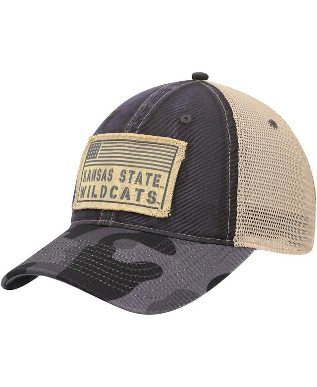 Mens Colosseum Charcoal Kansas State Wildcats Oht Military-Inspired Appreciation United Trucker Snapback Hat Product Image