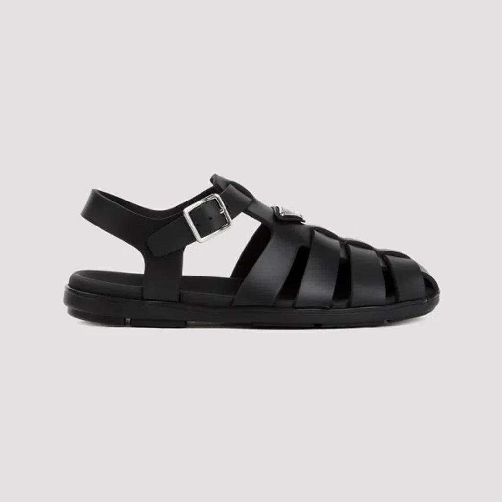 PRADA Soft Project Sandals In Black Product Image