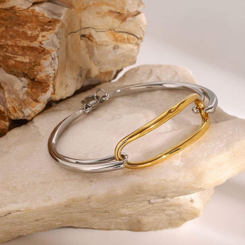 Two-Tone Metal Bracelet Product Image