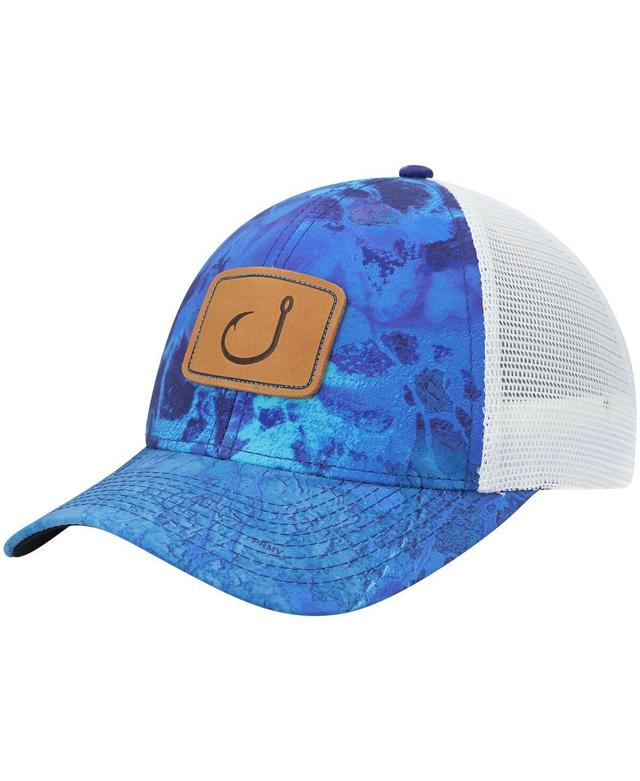 Mens Avid Royal, White Fish Camp Trucker AVIDry Snapback Hat Product Image