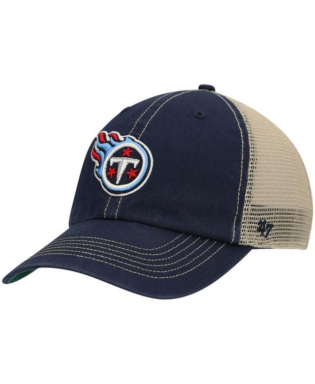 Mens 47 /Natural Tennessee Titans Trawler Trucker Clean Up Snapback Hat, Blue Product Image