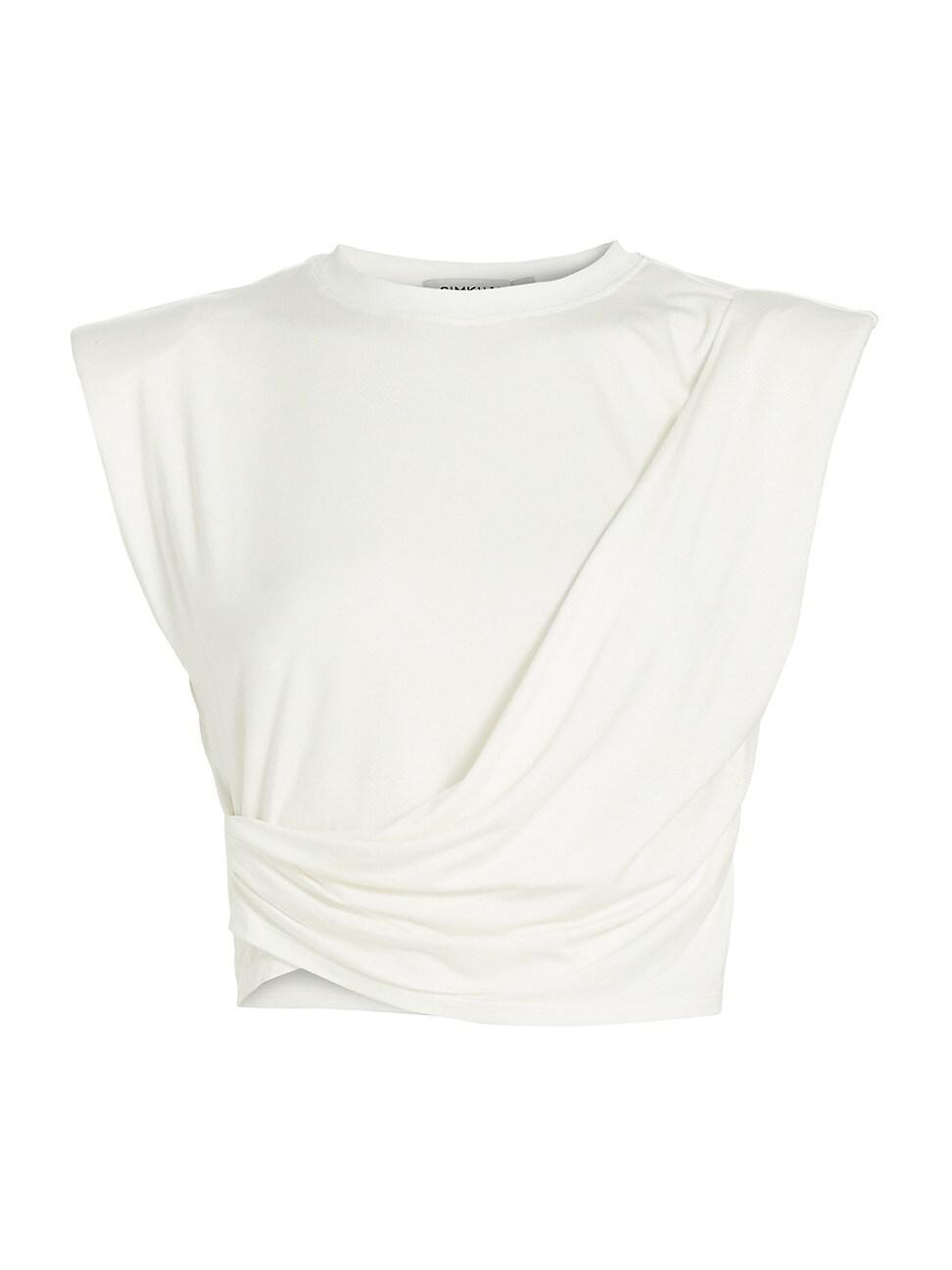 Smikhai Estelle Draped Cropped Tee Product Image