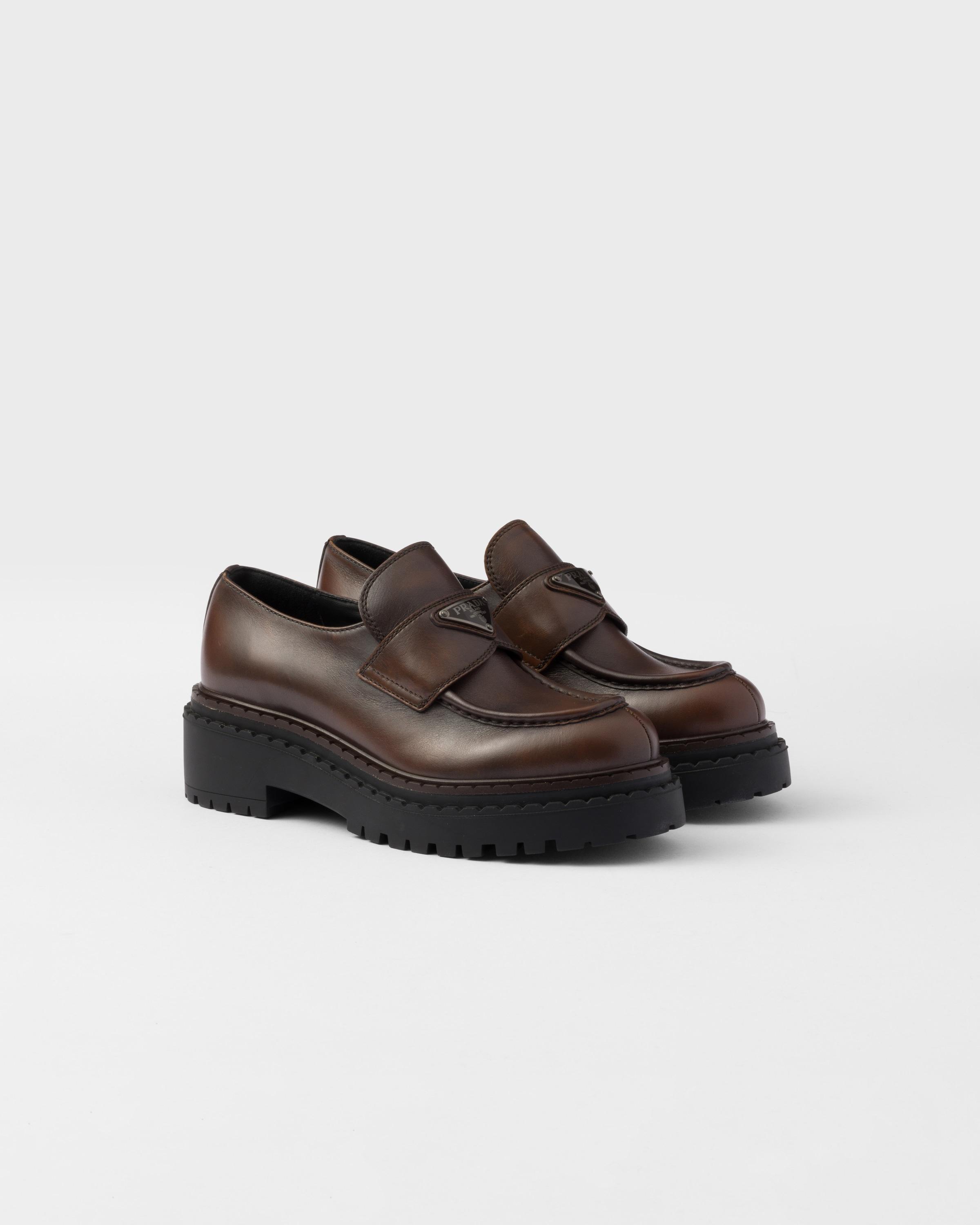 Double Chocolate leather loafers Product Image