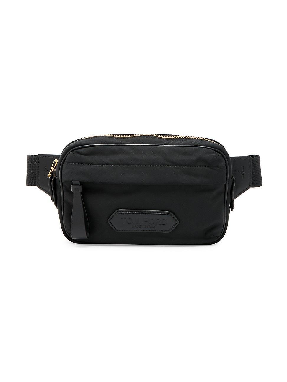 Mens Nylon & Leather Belt Bag Product Image