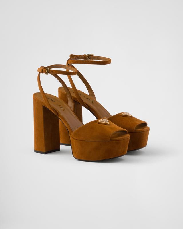 Suede platform sandals Product Image