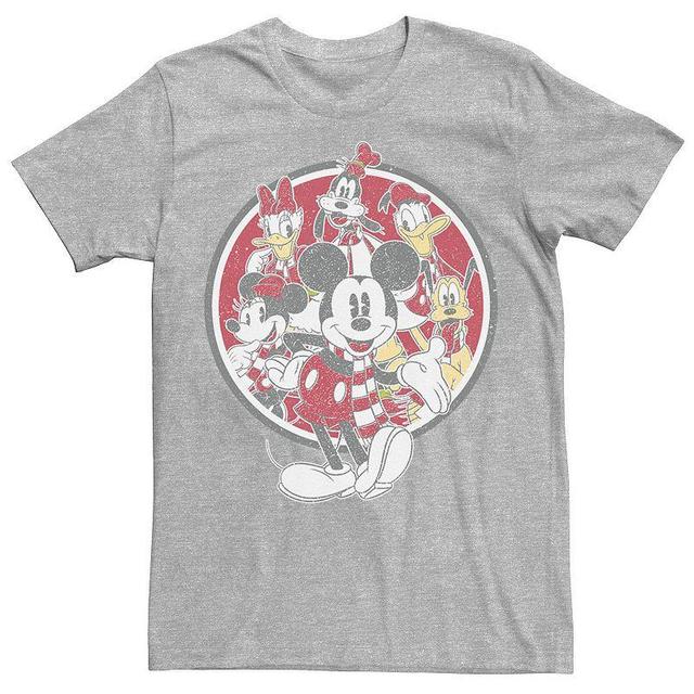 Disneys Mickey Mouse and Friends Cast Logo Mens Tee Athletic Grey Product Image