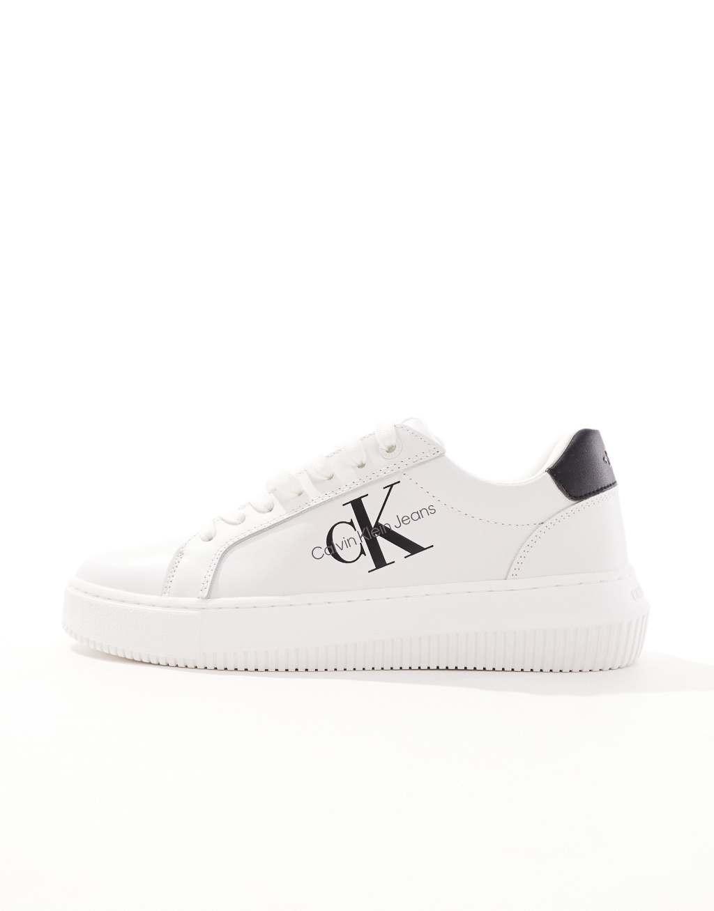 Calvin Klein Jeans monogram chunky cupsole sneakers in multi Product Image