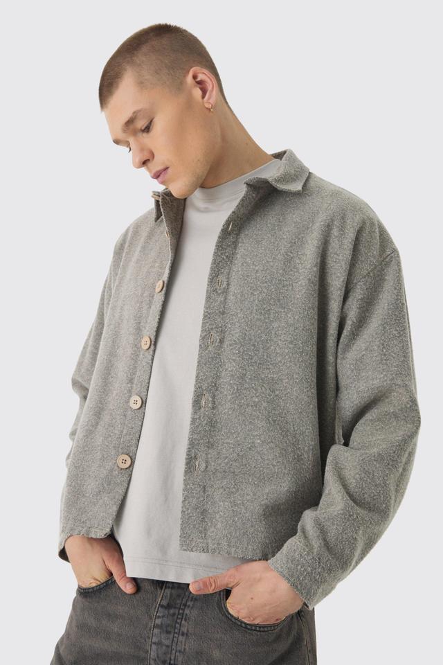 Oversized Brushed Twill Overshirt | boohooMAN USA Product Image