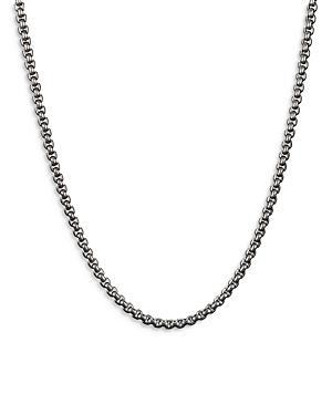 Mens Box Chain Necklace in Grey Titanium, 2.7mm, 18L Product Image