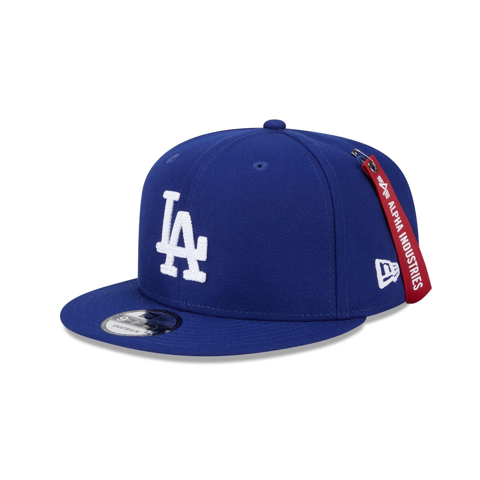 Alpha Industries x Los Angeles Dodgers Blue 9FIFTY Snapback Hat Male Product Image