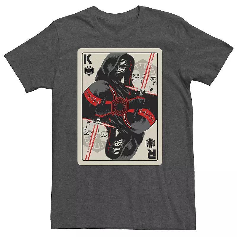 Big & Tall Star Wars Sith Playing Card Tee, Mens Grey Heather Product Image