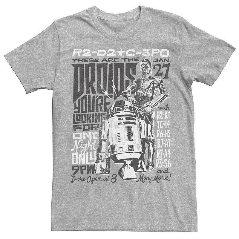 Mens Star Wars R2-D2 & C-3PO Show Poster Graphic Tee Red Product Image