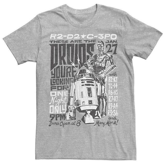 Mens Star Wars R2-D2 And C-3PO The Droids Youre Looking For Show Tee Athletic Grey Product Image