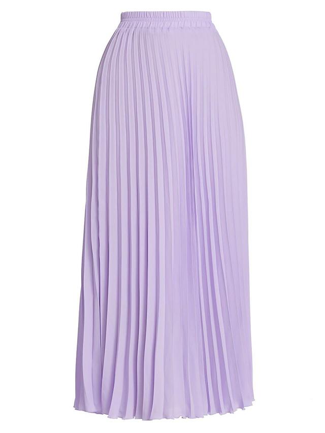 Womens COLLECTION Pleated A-Line Midi-Skirt Product Image