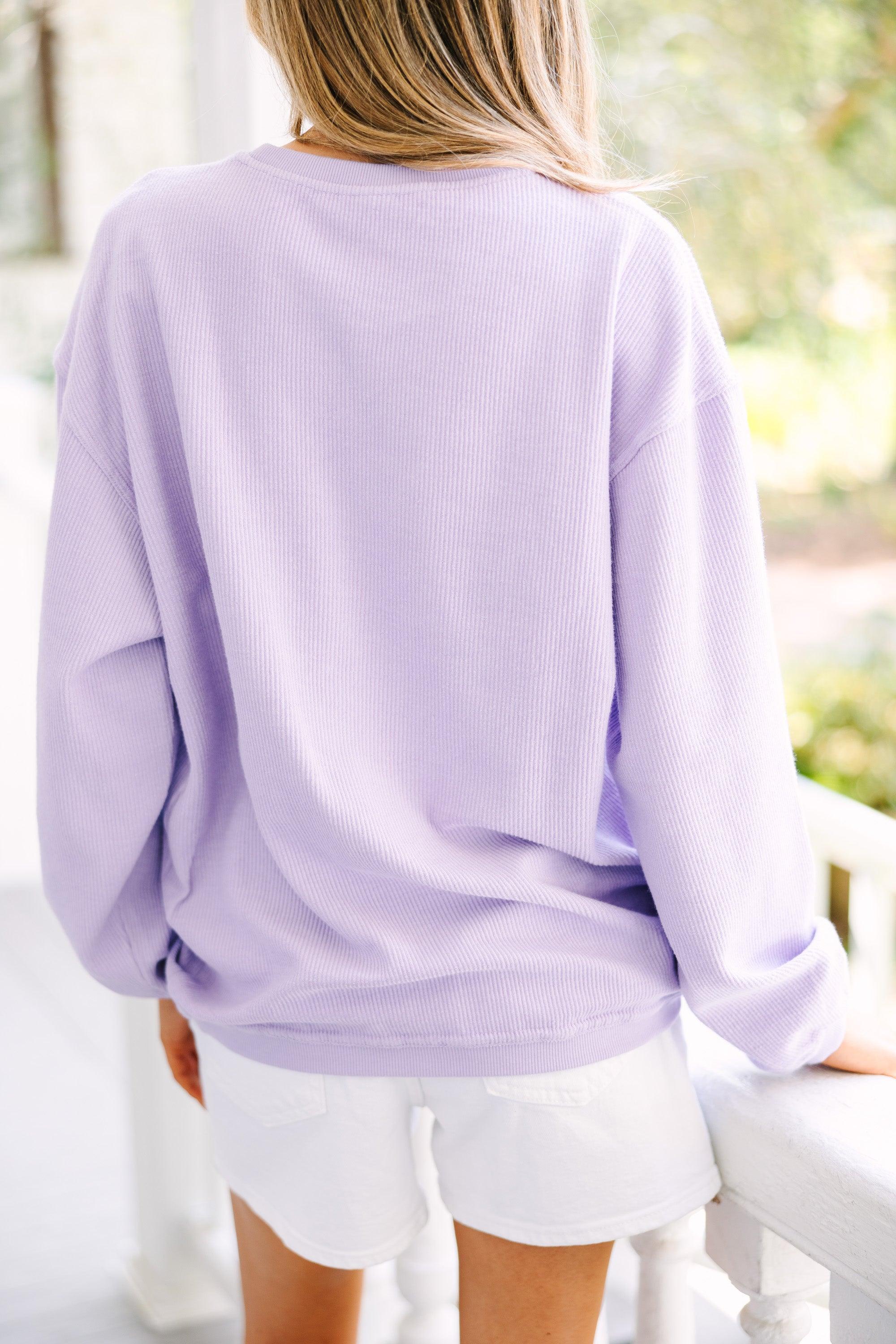 Let's Get Creative Lilac Purple Graphic Corded Sweatshirt Female Product Image