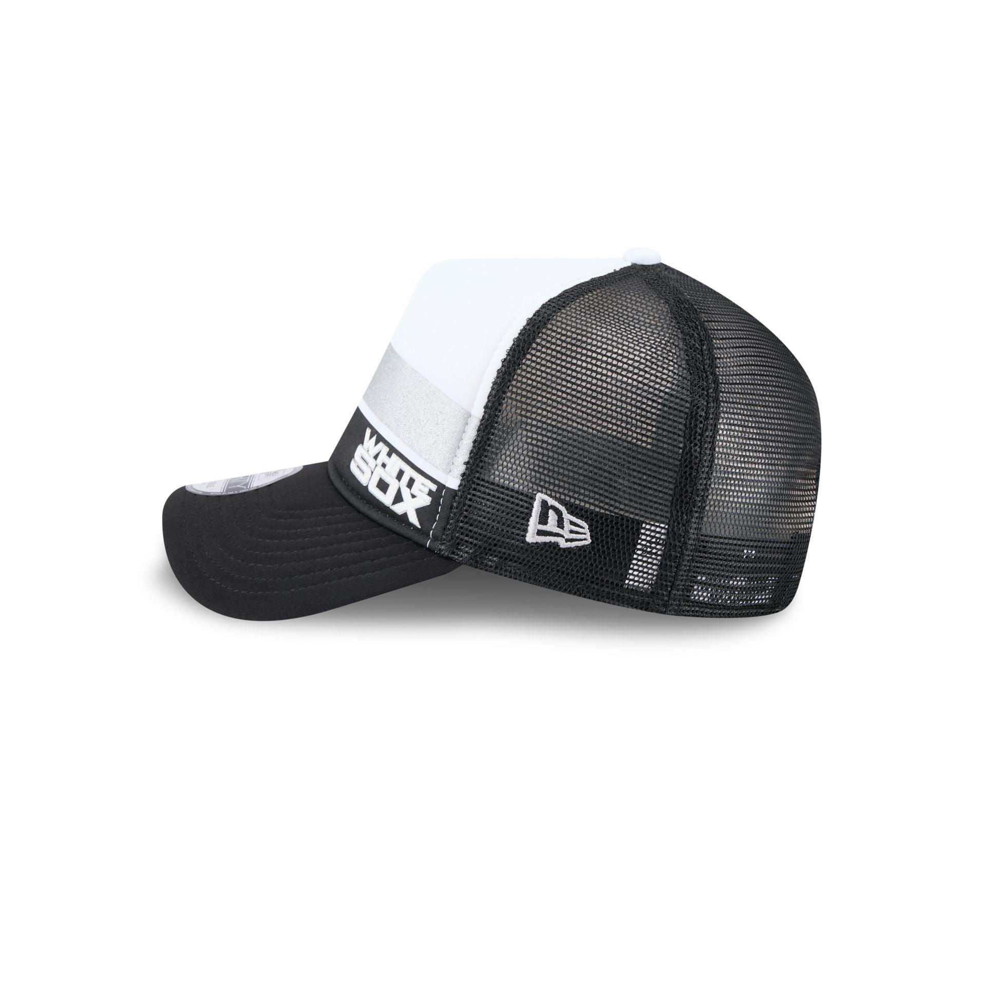 Chicago White Sox Color Block 9FORTY A-Frame Trucker Snapback Hat Male Product Image