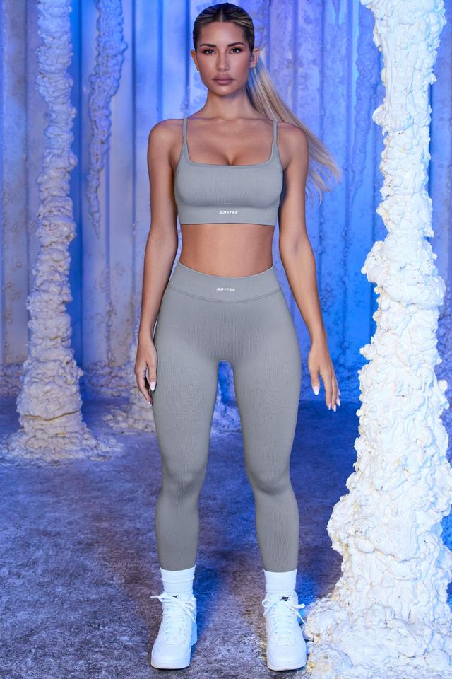 Seamless Full Length Leggings in Grey Product Image