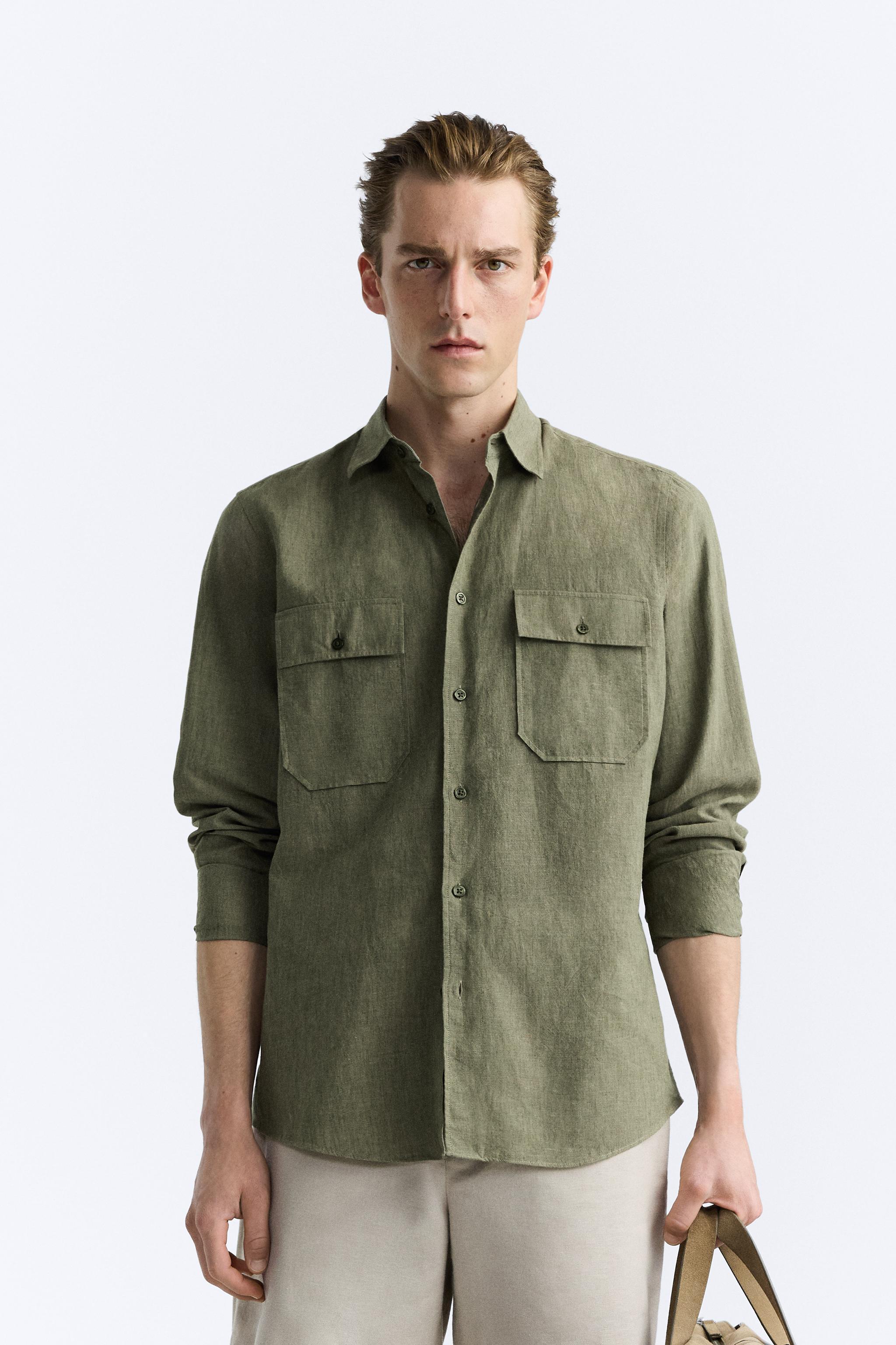 COTTON - LINEN BLEND SHIRT Product Image