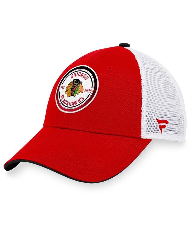 Mens Fanatics Red Chicago Blackhawks Iconic Gradient Trucker Snapback Hat - Red Product Image