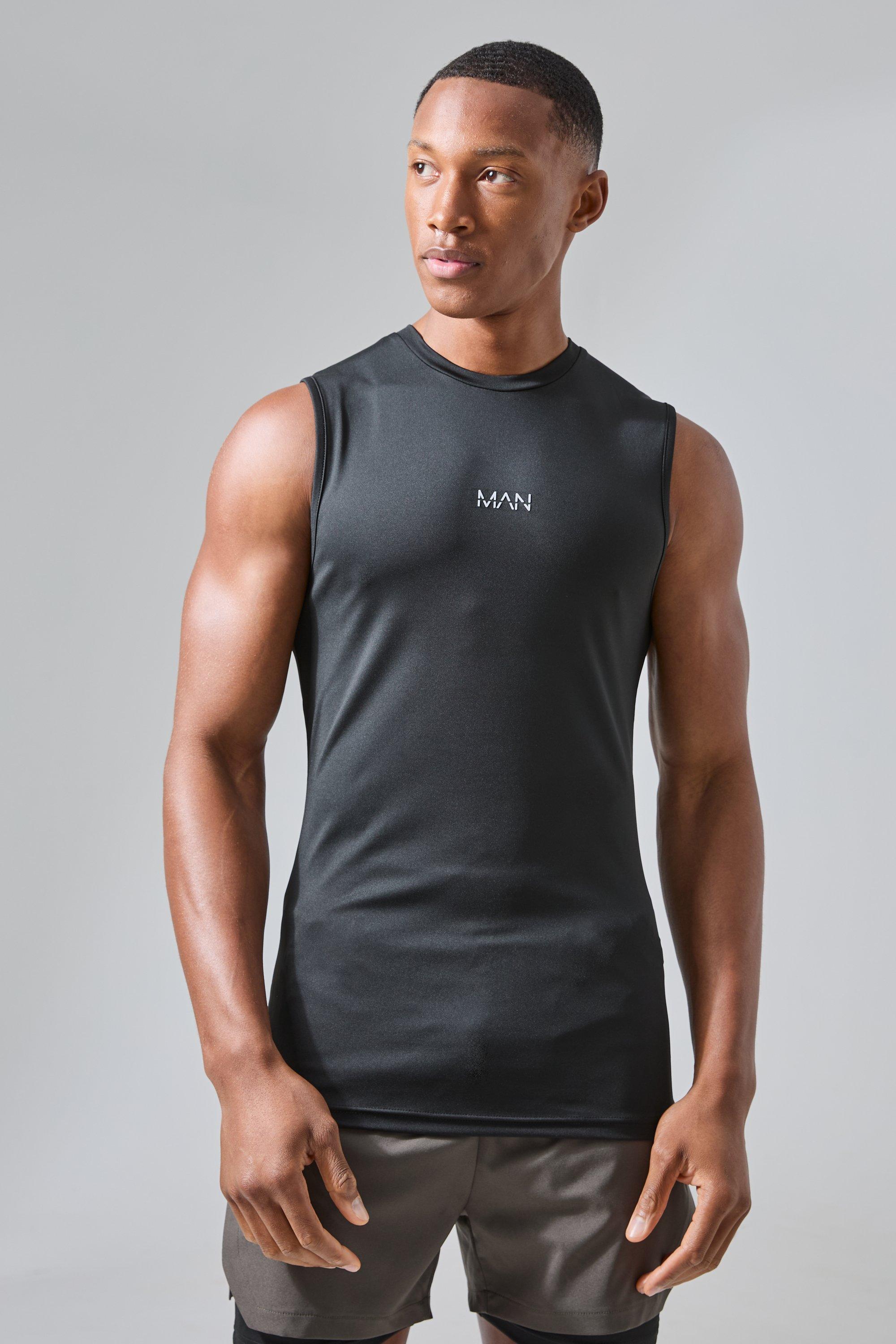 Man Active Compression Tank | boohooMAN USA Product Image