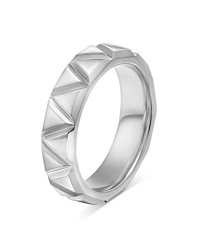 David Yurman Mens Faceted Triangle Band Ring in Sterling Silver Product Image