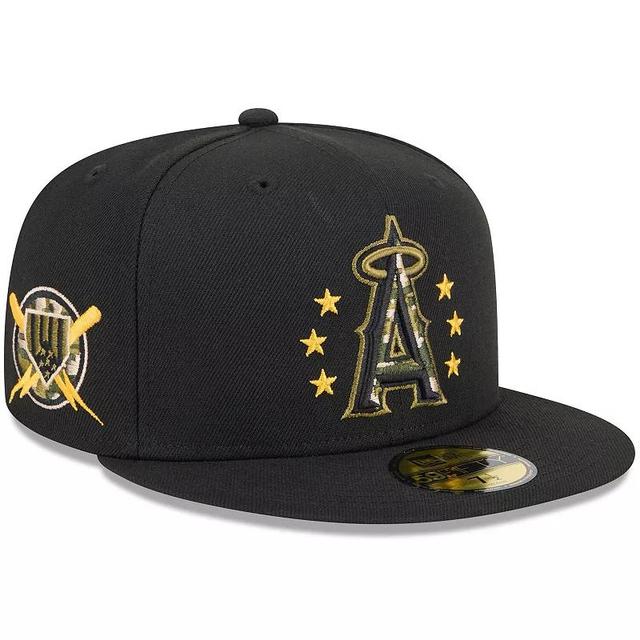 New Era Mens Black Colorado Rockies 2024 Armed Forces Day On-Field 59FIFTY Fitted Hat Product Image