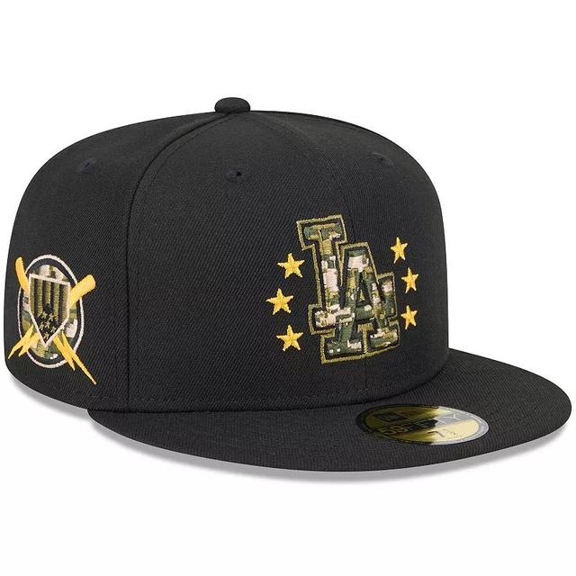 New Era Mens Black Colorado Rockies 2024 Armed Forces Day On-Field 59FIFTY Fitted Hat Product Image