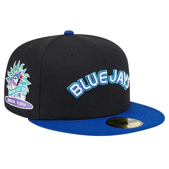 Mens New Era Black Toronto Blue Jays Retro Spring Training 59FIFTY Fitted Hat Product Image