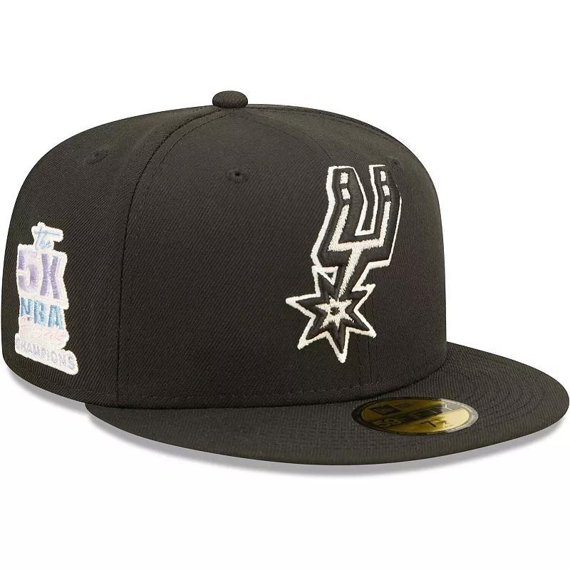 Mens New Era San Antonio Spurs 5x NBA Finals Champions Pop Sweat 59FIFTY Fitted Hat Product Image