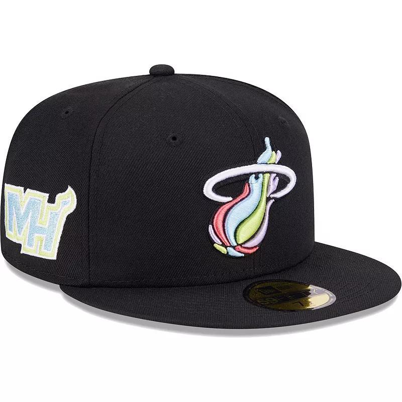 Mens New Era Miami Heat Color Pack 59FIFTY Fitted Hat Product Image