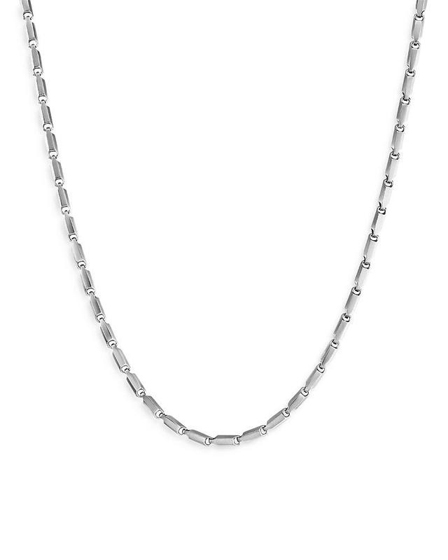 David Yurman Mens Sterling Silver Chain Faceted Link Necklace, 24 Product Image