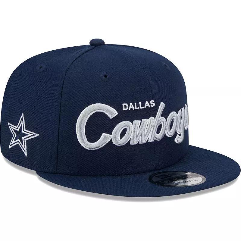 Mens New Era Dallas Cowboys Main Script 9FIFTY Snapback Hat, Blue Product Image