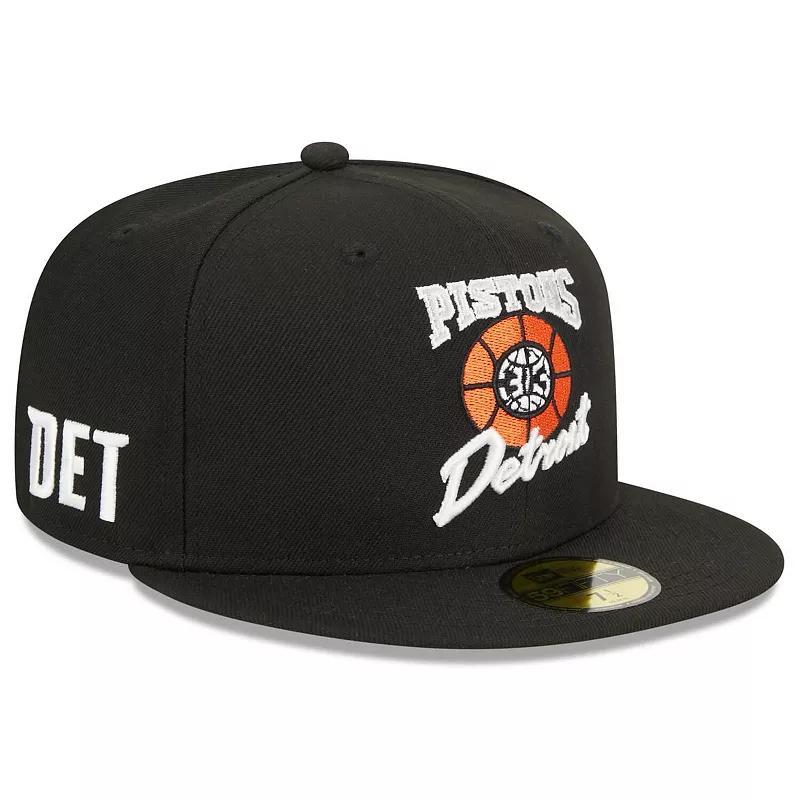 Mens New Era Black Detroit Pistons 2023/24 City Edition Alternate 59FIFTY Fitted Hat Product Image