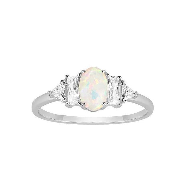 PRIMROSE Cubic Zirconia & Opal Ring, Womens Two Tone Product Image