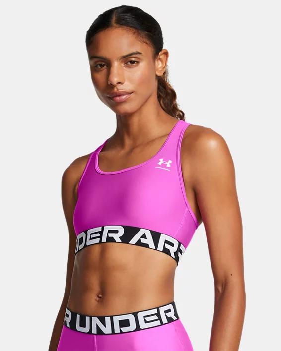 Womens HeatGear Armour Mid Branded Sports Bra Product Image